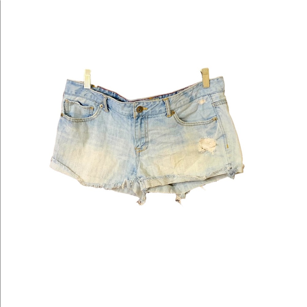 Aeropostale bootie shorts size 11/12 faded denim fabric